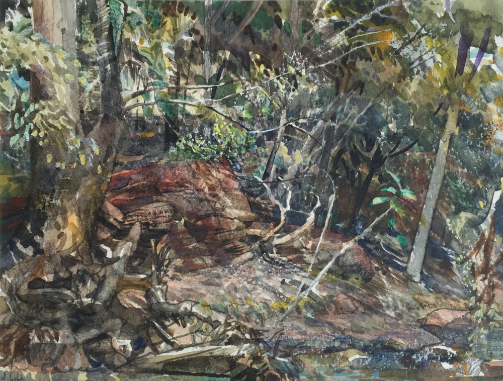 John Cobb painting of trees
