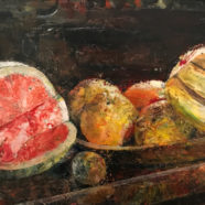 acrylic still life painting of fruit by john cobb | Felder Gallery