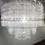 chandelier made from found plastic bottles on the beach by shelia rogers | Felder Gallery