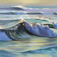realistic painting of waves by wade koniakowsky | Felder Gallery