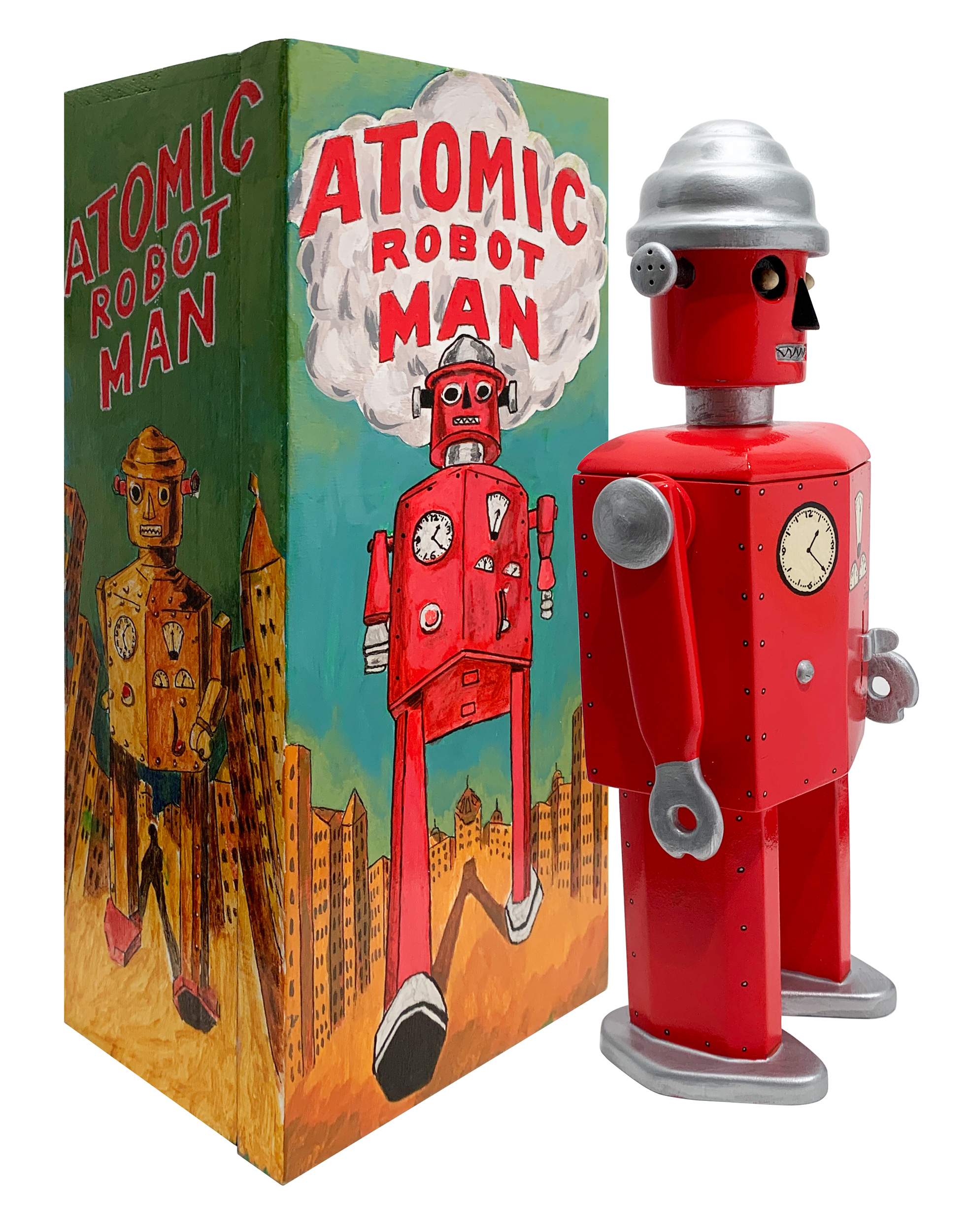 Robot de hojalata Freak Scene Robot Atomic Robot Man Juguete de Lata 